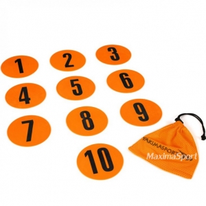 Set of 10 circle mats numbers 1-10