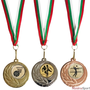 Medalie cu logo sportiv 4.5 cm.
