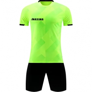 Echipament de fotbal verde electric