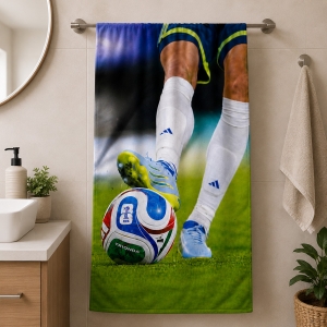 Towel football 70 x 140 cm.