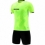 Echipament de fotbal verde electric